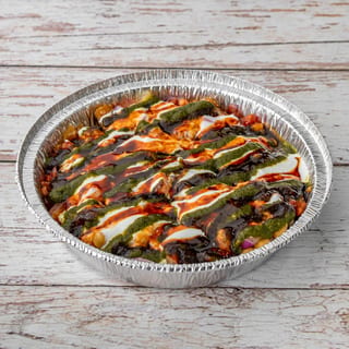 Chicken Keema Samosa chaat